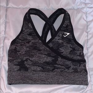 Gymshark Black Camo Sports Bra